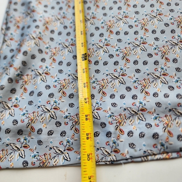 Ann Taylor Blue Brown Black Floral Print Pencil Straight Lined Skirt Pullover M - Picture 3 of 10